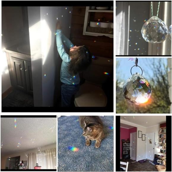 Suncatcher Crystals Ball Prism Window Rainbow Maker with Chain for Easy Hanging - Picture 5 of 7